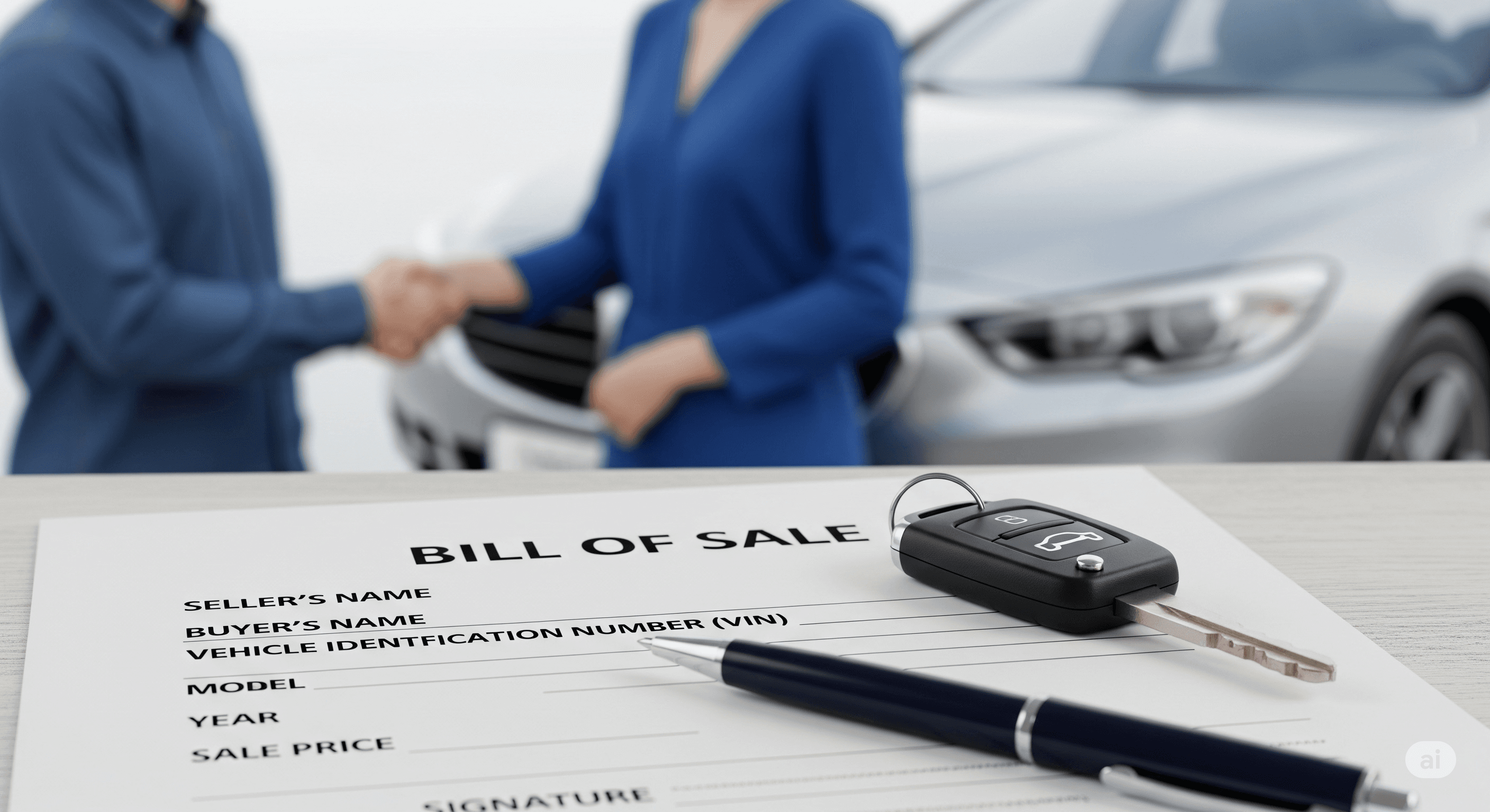 Bill of Sale When Selling a Car